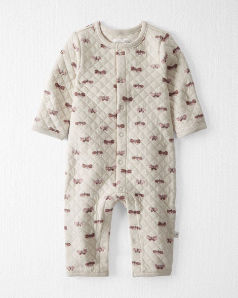  Product image 1 of Baby Organic Cotton Quilted Double Knit Butterfly Jumpsuit