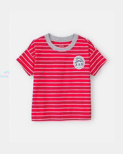 toddler boy striped t-shirt - red