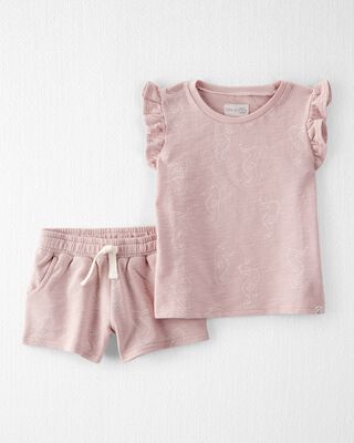 Product image 1 of Toddler 2-Piece Seahorse-Print Set Made with Organic Cotton