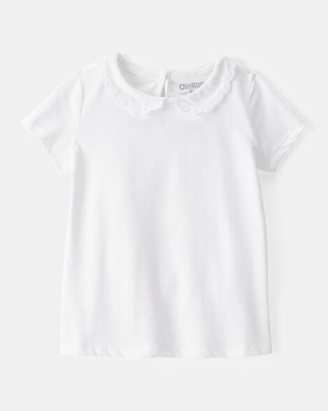 Toddler Scalloped Peter Pan Collar Jersey Tee