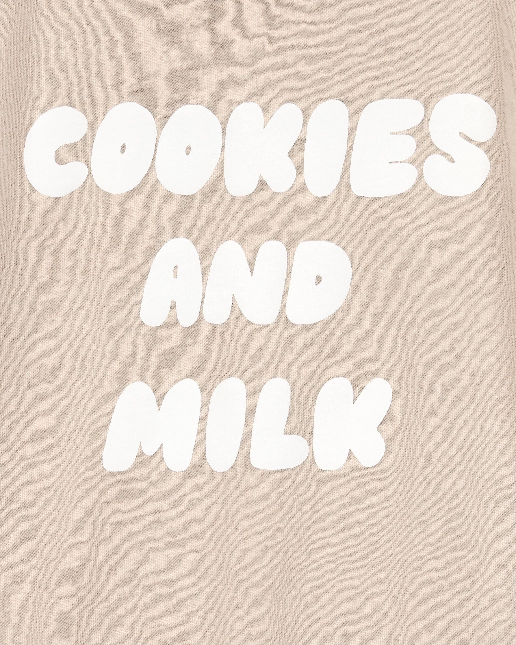 Toddler Boy Cookies & Milk Short-Sleeve Graphic Tee - Tan