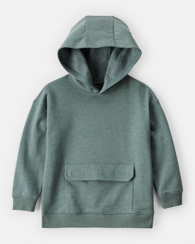 Product image 1 of Toddler Boy Solid Fleece Long-Sleeve Hoodie - Green