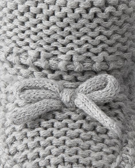  Product image 3 of Baby Organic Cotton Crochet Booties in Gray