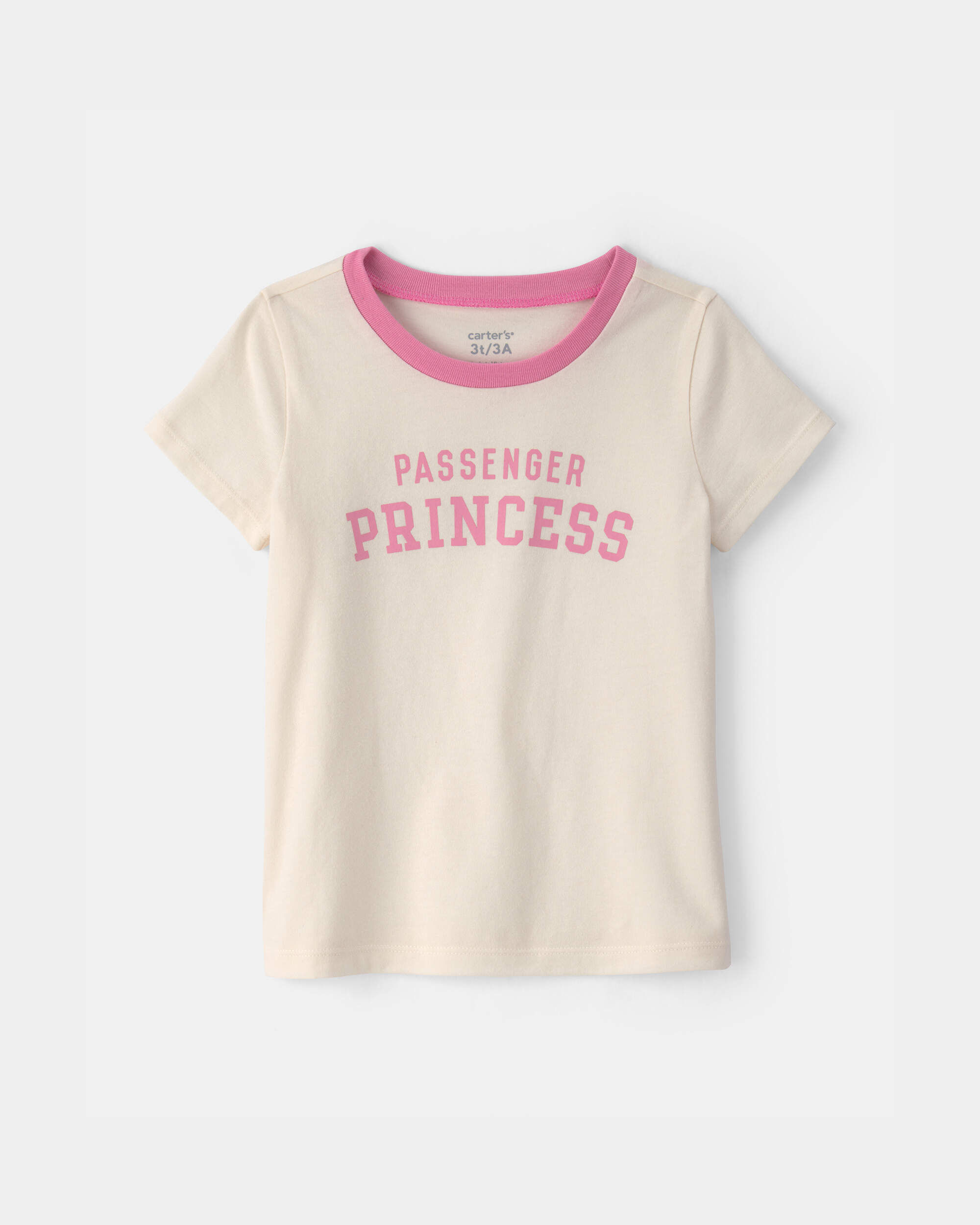 Carters toddler girl passenger princess graphic tee 2T Cream 6$