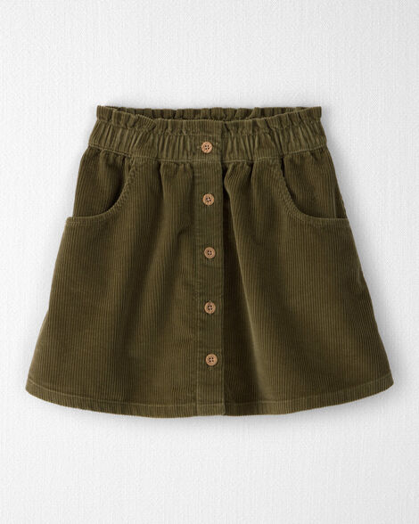 Girls Organic Cotton Corduroy Skirt