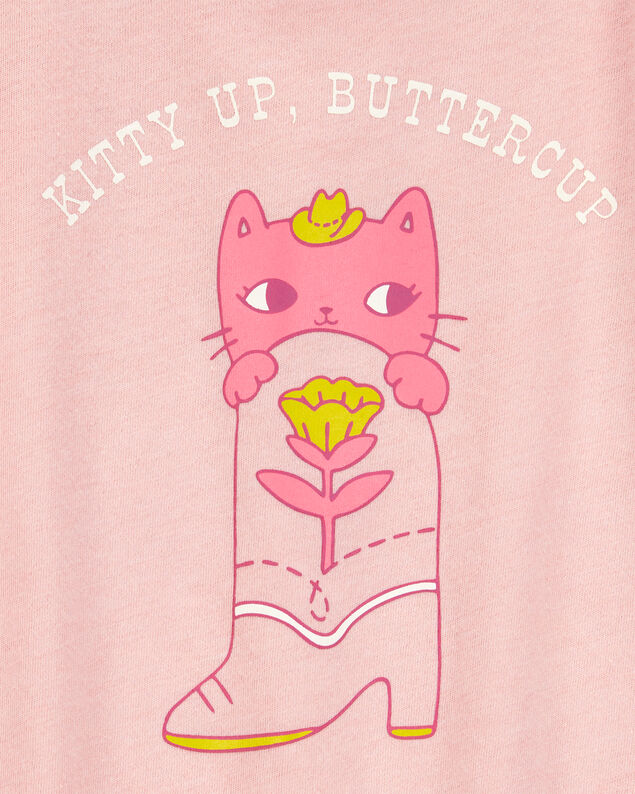 Product image 2 of Toddler Kitty Up Buttercup Short-Sleeve Graphic Tee - Pink