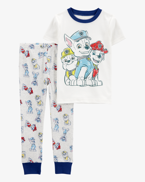 toddler paw patrol snug fit cotton 2-piece pajamas
