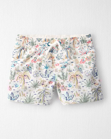 Toddler Boy Recycled Swim Trunks in Tropical Paradise