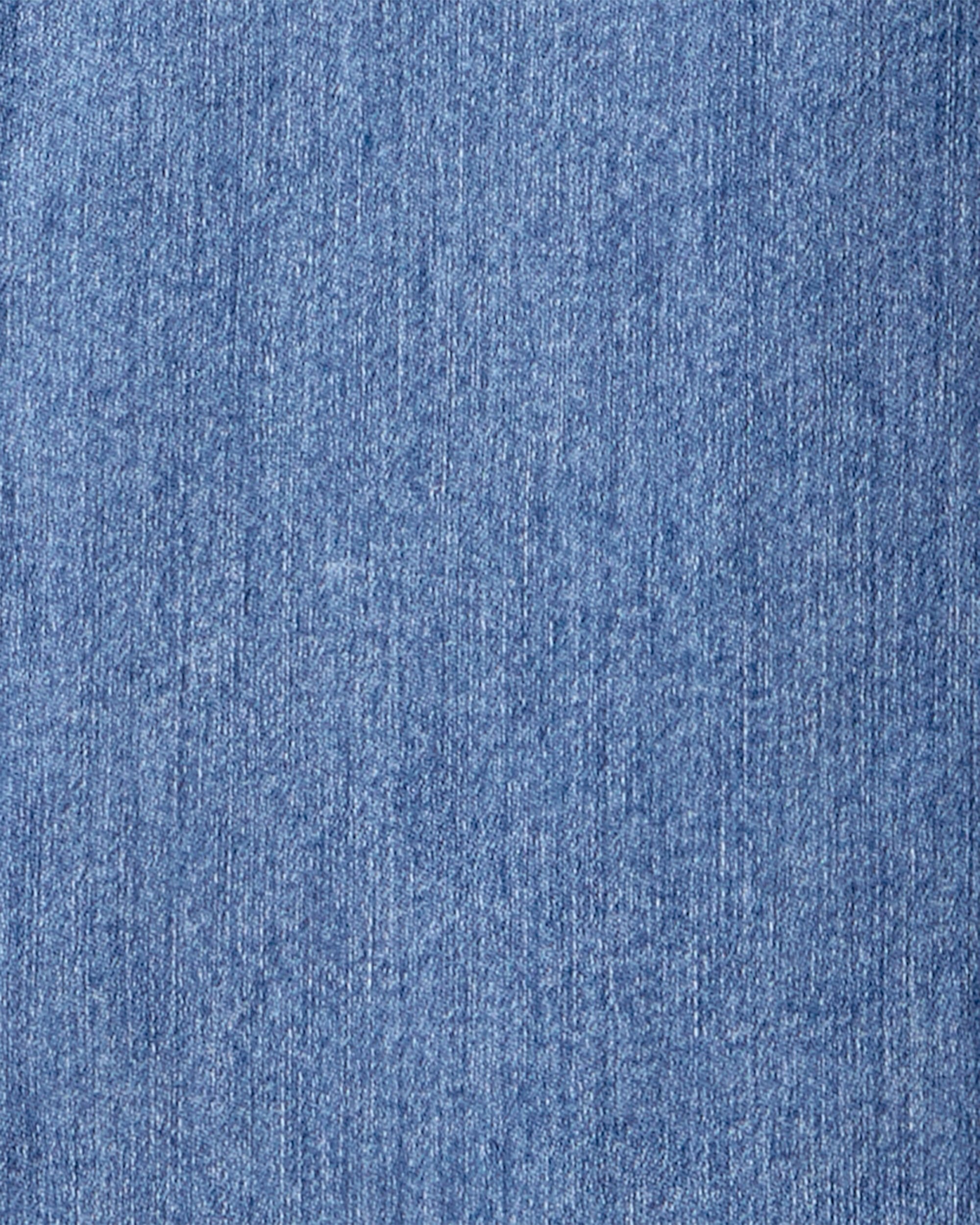 Girls Mid-Rise Denim Pull-On Jeans - Blue