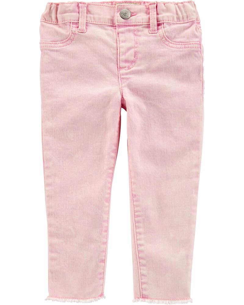Pink Acid Wash Jeggings Carters Com