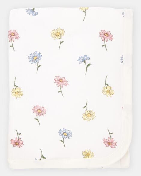 baby girl floral purelysoft blanket - ivory