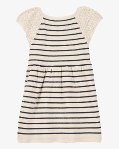  Product image 2 of Toddler Striped Sweater Dress-Cream