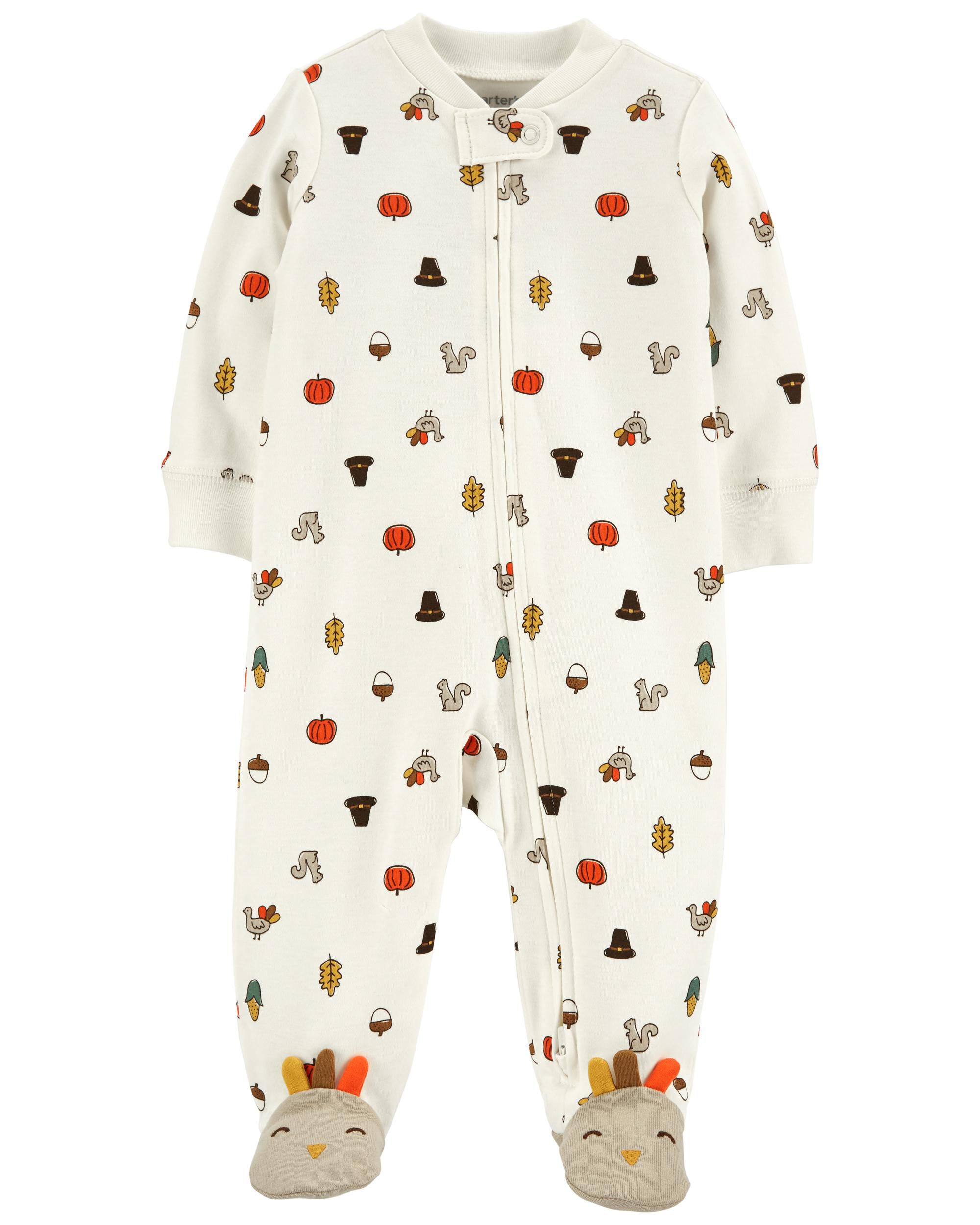 Thanksgiving 2-Way Zip Cotton Sleep & Play