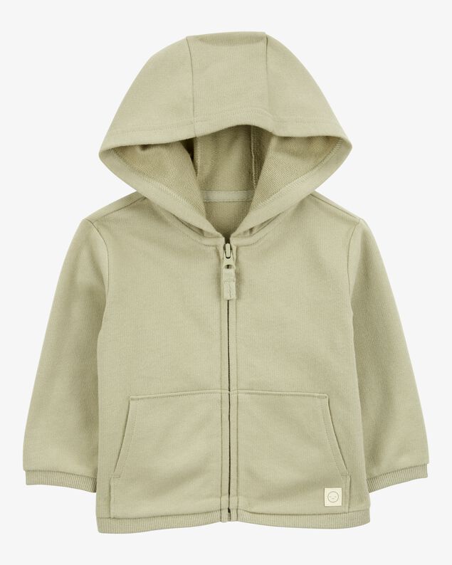Product image 1 of Baby Zip-Up French Terry Hoodie - Green