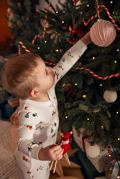 Product image 5 of Baby 1-Piece Christmas Thermal Footless Pajamas