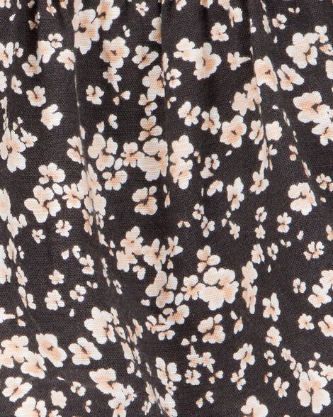  Product image 4 of Toddler Floral Linen Look-Alike Drawstring Skirt