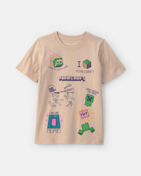 boys minecraft® graphic tee - tan