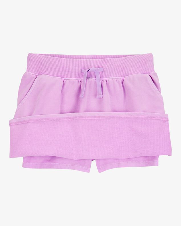 Product image 2 of Kid Active Drawstring French Terry Skort - Purple