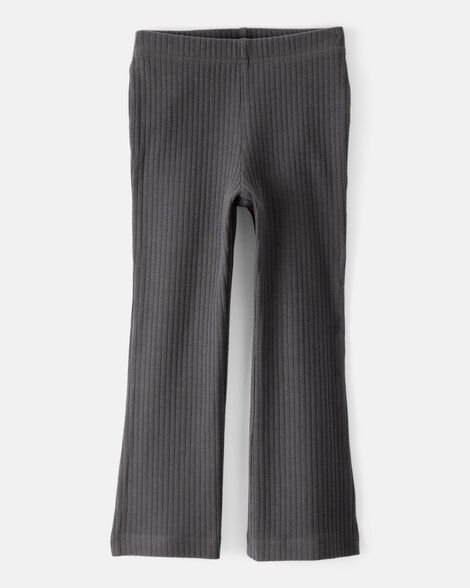 toddler girl cotton flare leggings - black