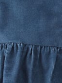 Dark Sea Blue - Baby Organic Cotton Corduroy Pocket Dress in Dark Sea Blue, Selected