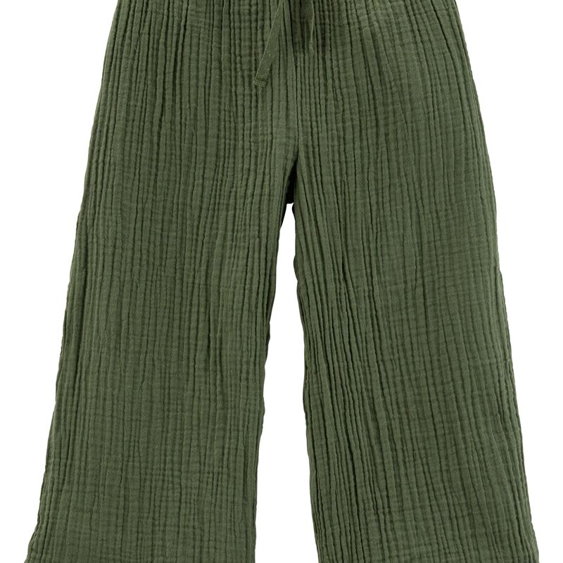 Pull On Crinkle Gauze Crop Pants Carters Com