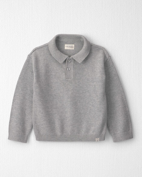 Toddler Boy Organic Cotton Sweater Knit Polo