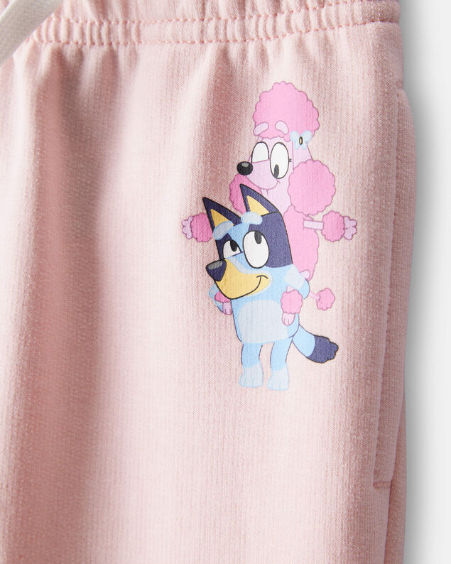 Product image 2 of Baby Girl Bluey French Terry Drawstring Joggers - Pink