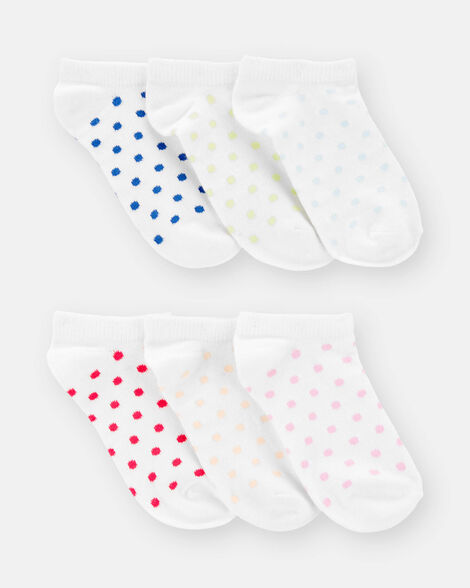girls 6-pack no show socks