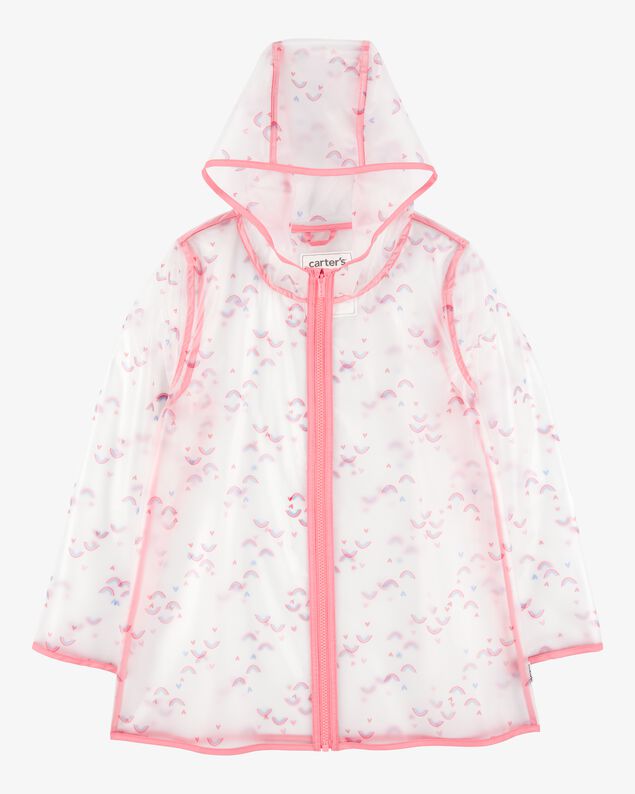 Product image 1 of Rainbow Translucent Rain Jacket - Pink
