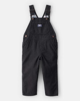 Toddler Boy Buffalo Check Denim Overalls - Blue