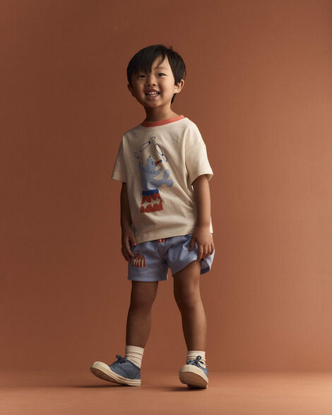 Toddler City Park™ Short in Big Top Print - Blue