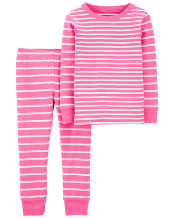 Toddler 2-Piece Striped Snug Fit Cotton Pajamas
