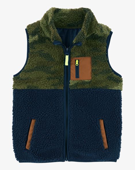  Product image 1 of Kid Camo Zip-Up Sherpa Vest