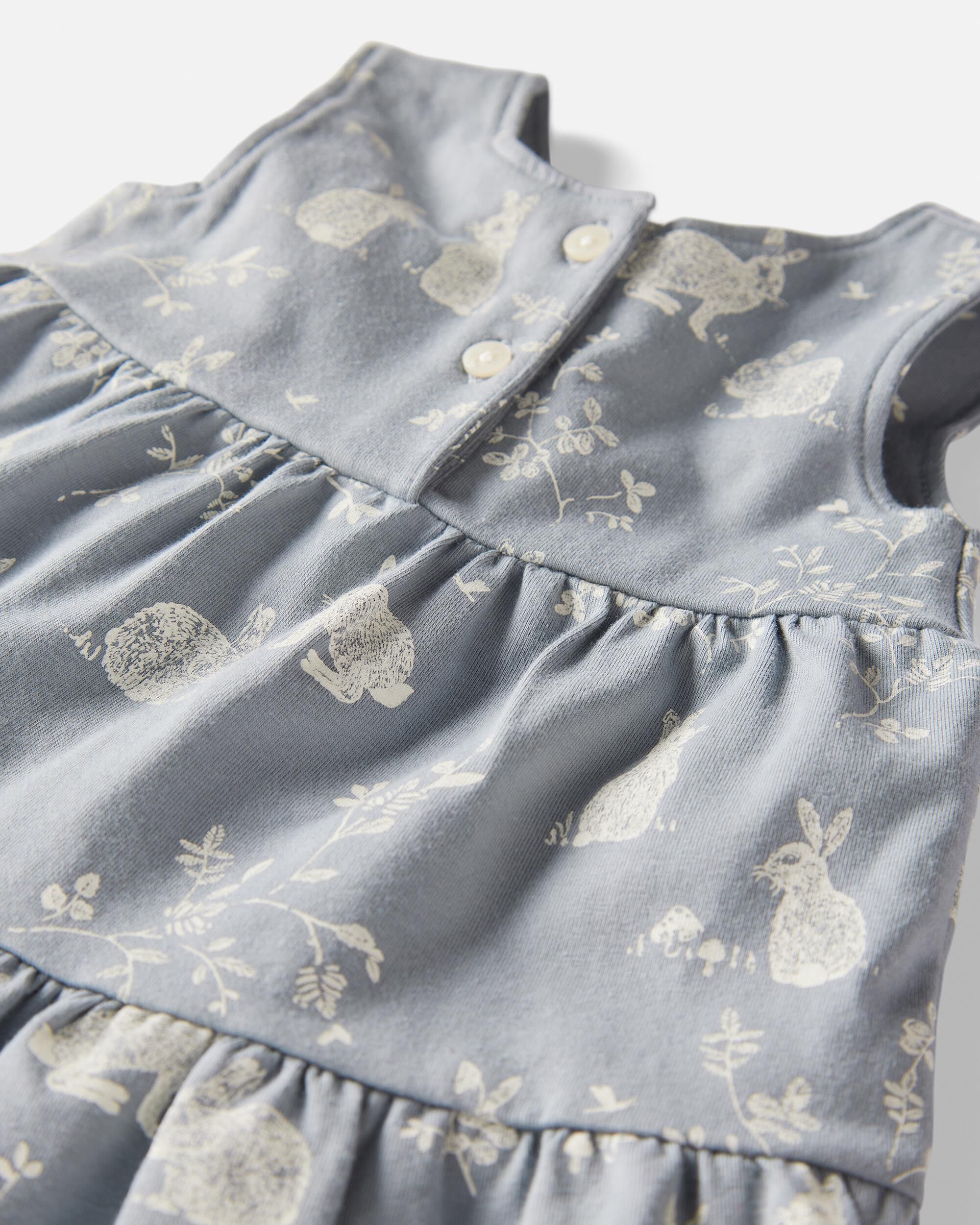 Baby Organic Cotton Bunny-Print Dress - Little Planet | Carter's