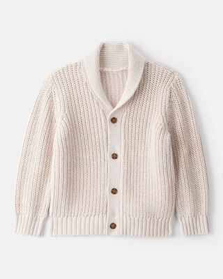 Boys Striped Cotton Long-Sleeve Sweater - Blue
