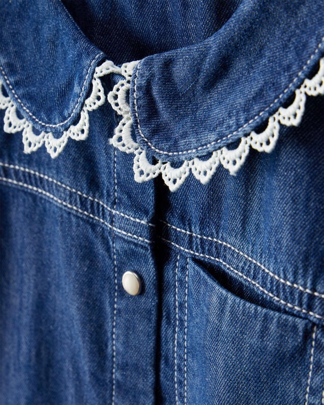 Product image 2 of Baby Girl Western Denim Long-Sleeve Top - Blue