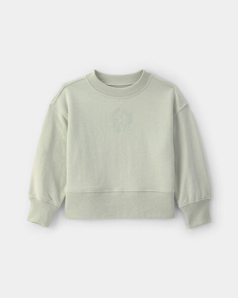 Toddler Girl OshKosh Logo French Terry Pullover Sweatshirt - Green