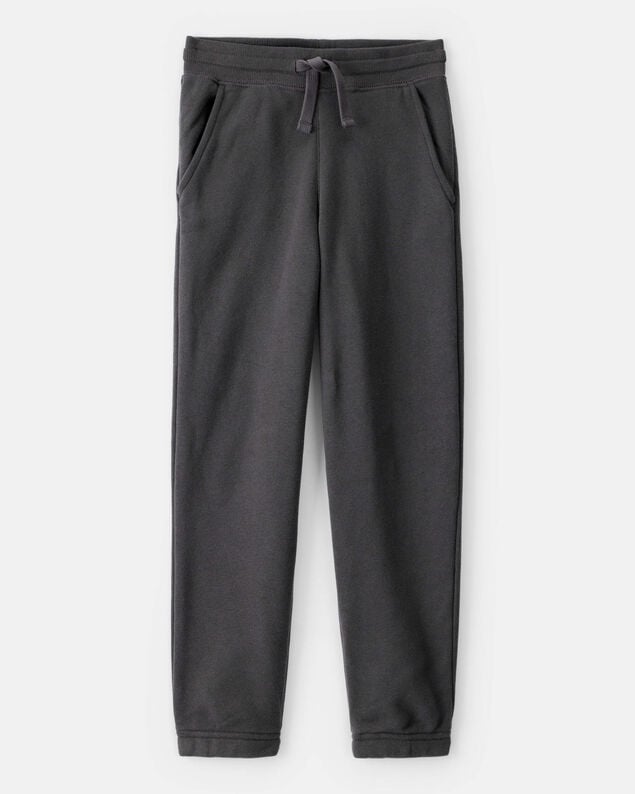 Product image 1 of Boys Solid Fleece Drawstring Joggers - Black