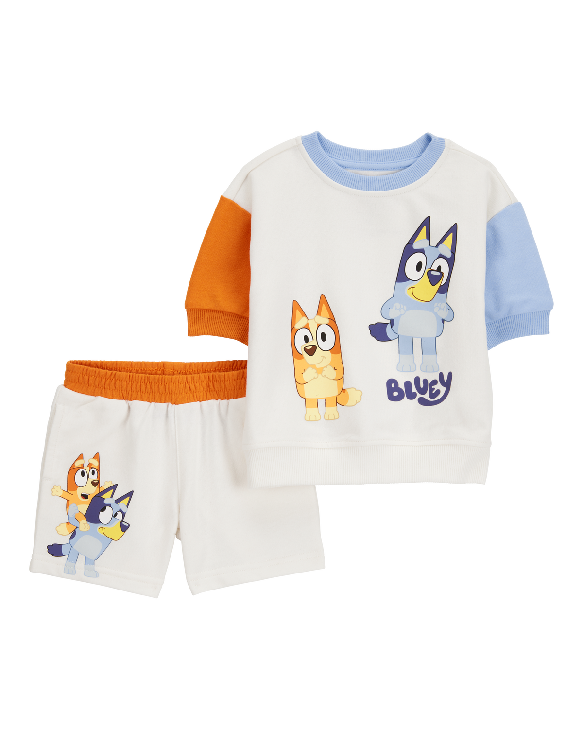 Toddler 2-Piece Bluey French Terry Outfit Set - Cream