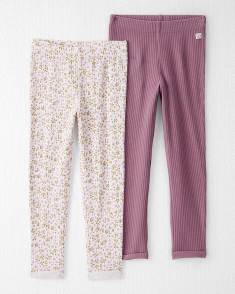 Toddler 2-Pack Organic Cotton Rib Leggings