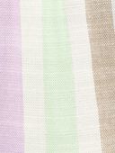 Multi - Toddler Striped Short-Sleeve Linen Look-alike Fashion Top, Selected