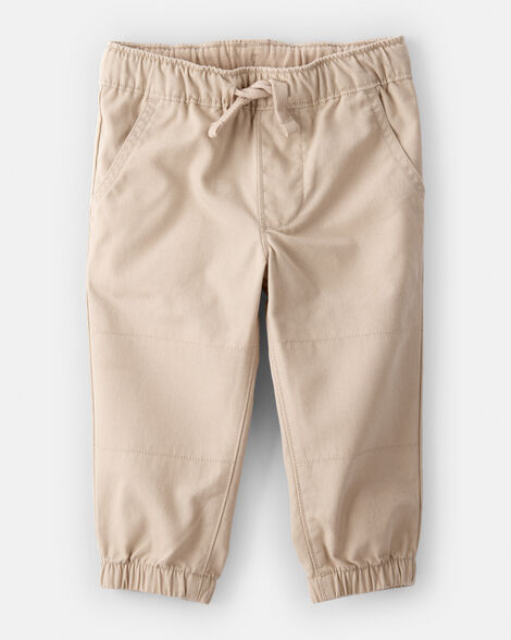 baby boy  cotton everyday pull-on jogger - khaki