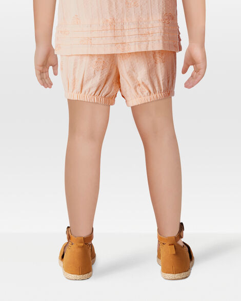  Product image 3 of Toddler Seashell Pull-On Cotton Shorts - Coral