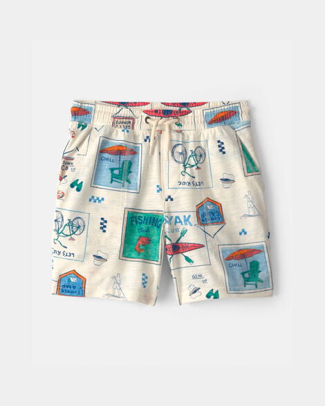 boys camp shorts - cream