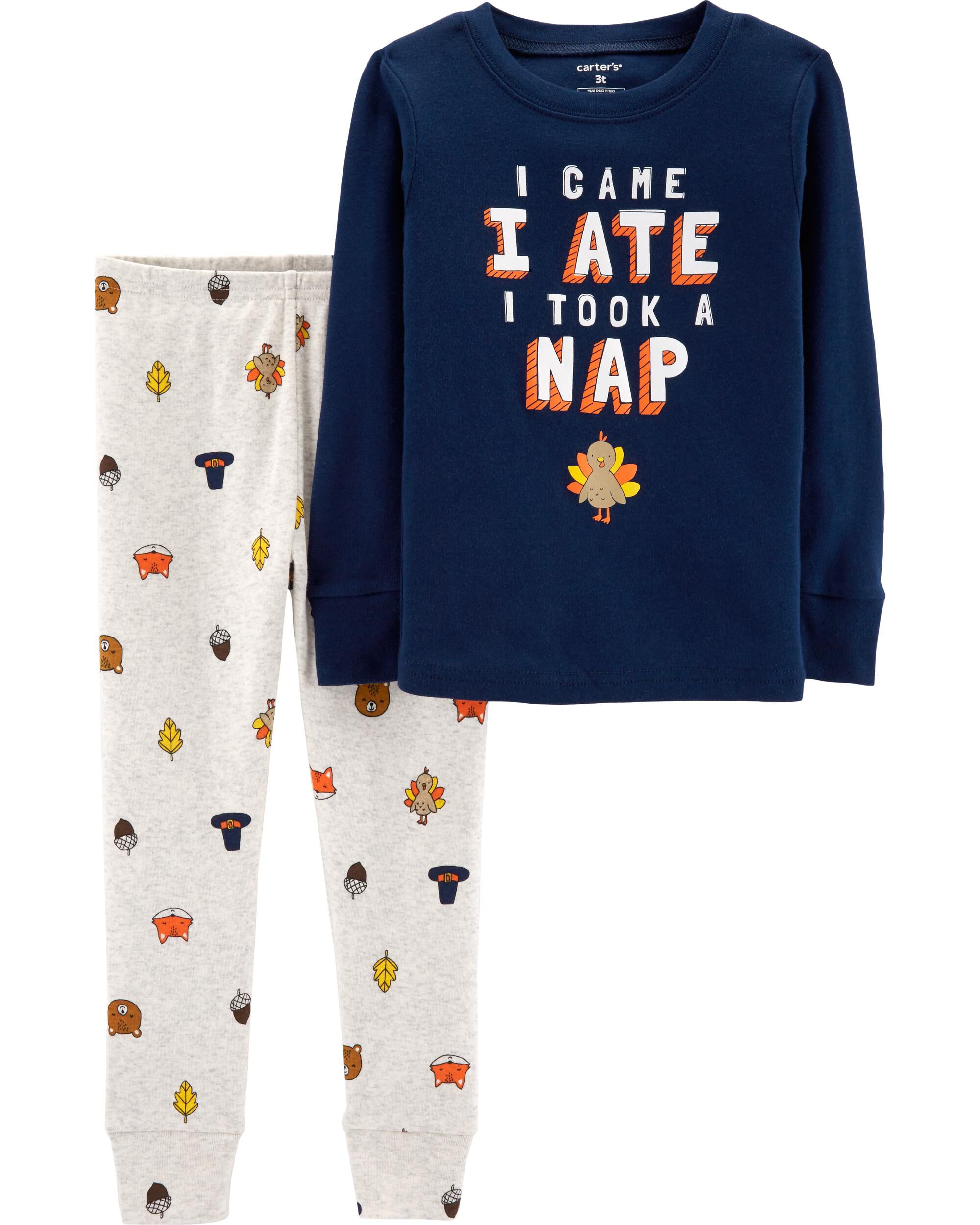 2-Piece Thanksgiving Snug Fit Cotton 