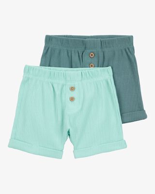 Product image 1 of Baby 2-Pack Pull-On Shorts - Blue