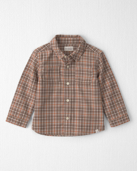 Toddler Boy Organic Cotton Flannel Button-Down Shirt
