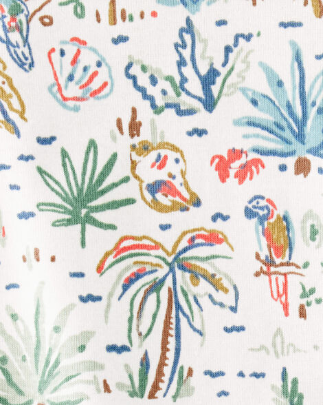 Baby Organic Cotton Pajamas Set in Tropical Paradise Print