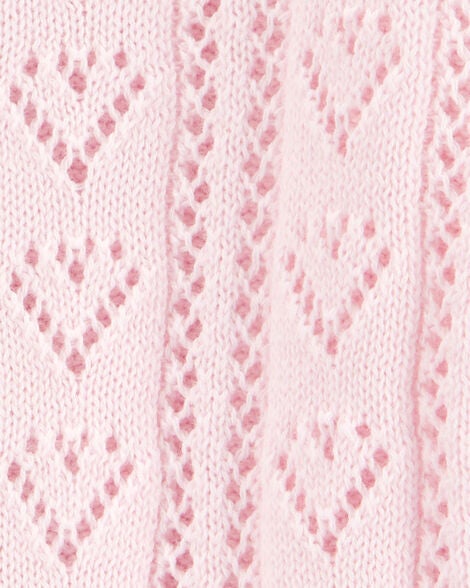  Product image 2 of Baby Heart Button-Front Sweater Knit Cardigan - Pink