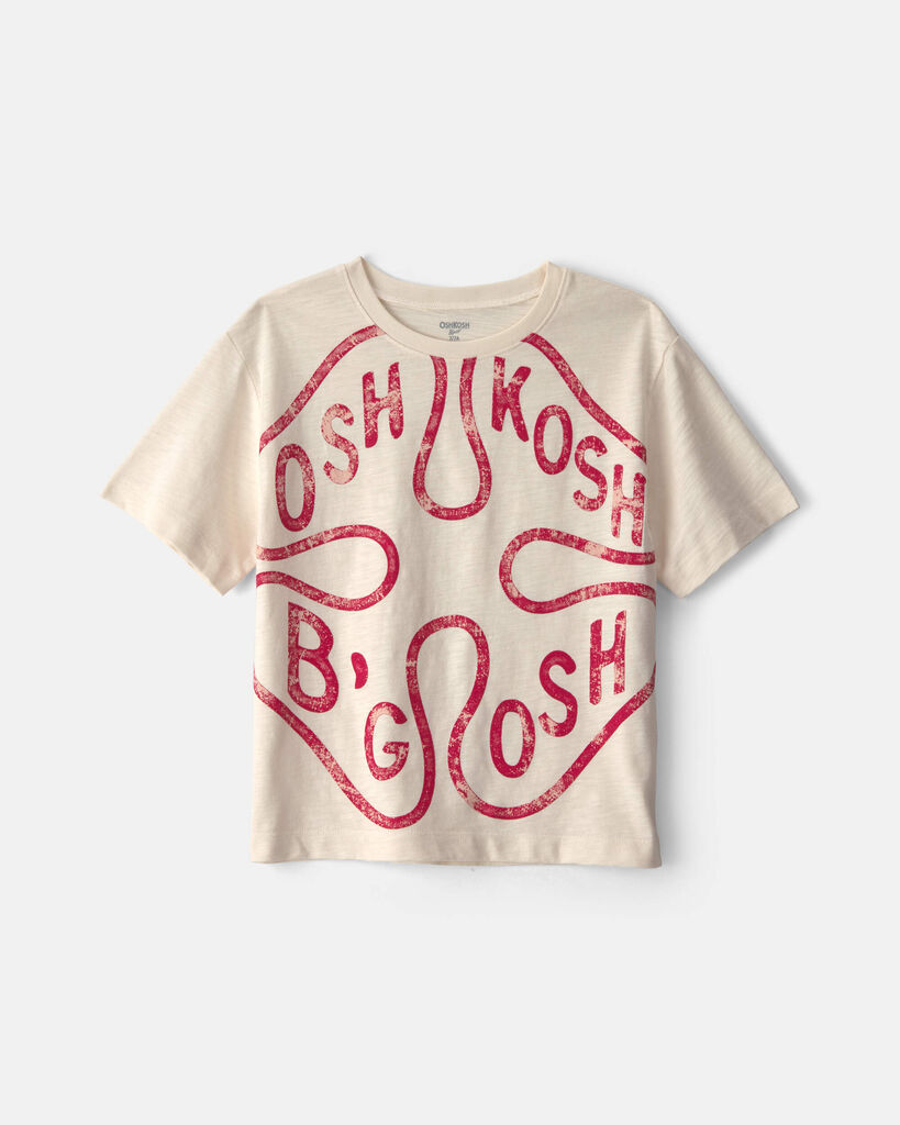 OshKosh B'gosh Girls 'Osh Kosh B'Gosh' Graphic Tee 10 Cream